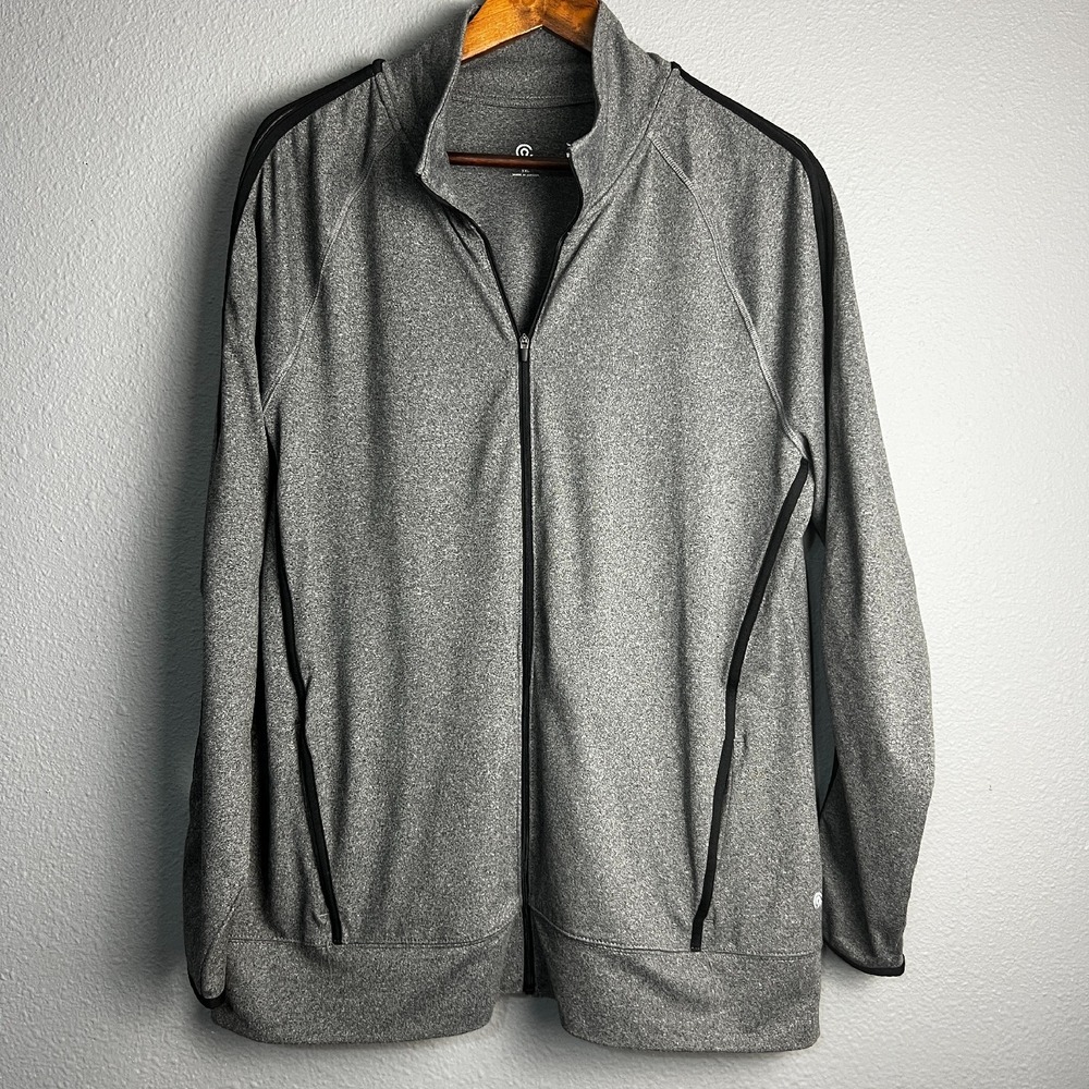 Champion Jacket Full Zip Athletic Track Warm‎ Up Athleisure Gray Plus Size XXL